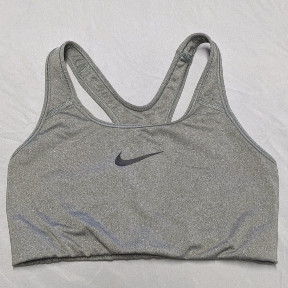 Gray Nike sports bra